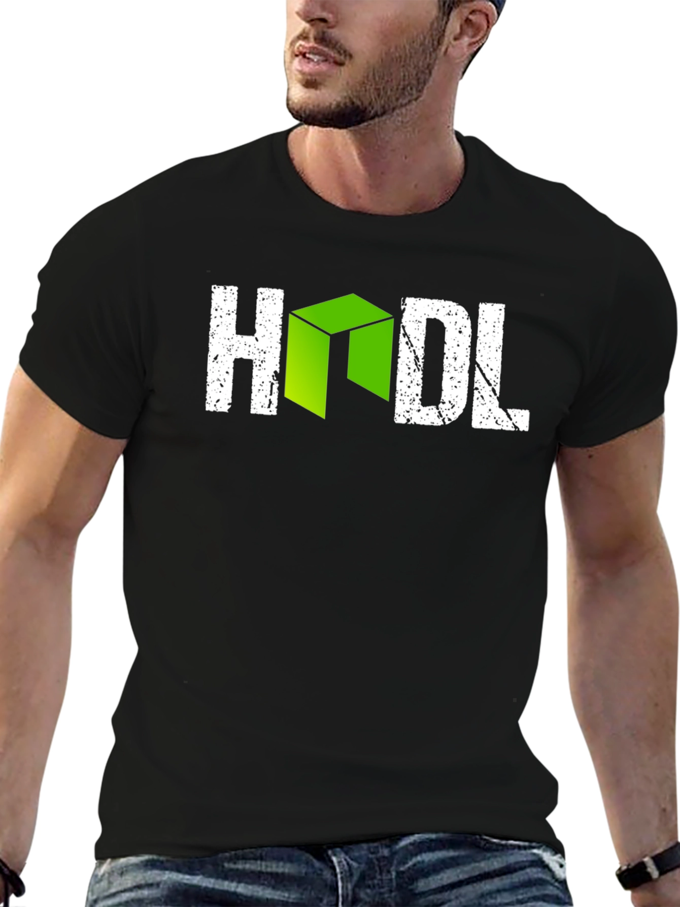 HODL Crypto Graphic Tee - Black Cotton