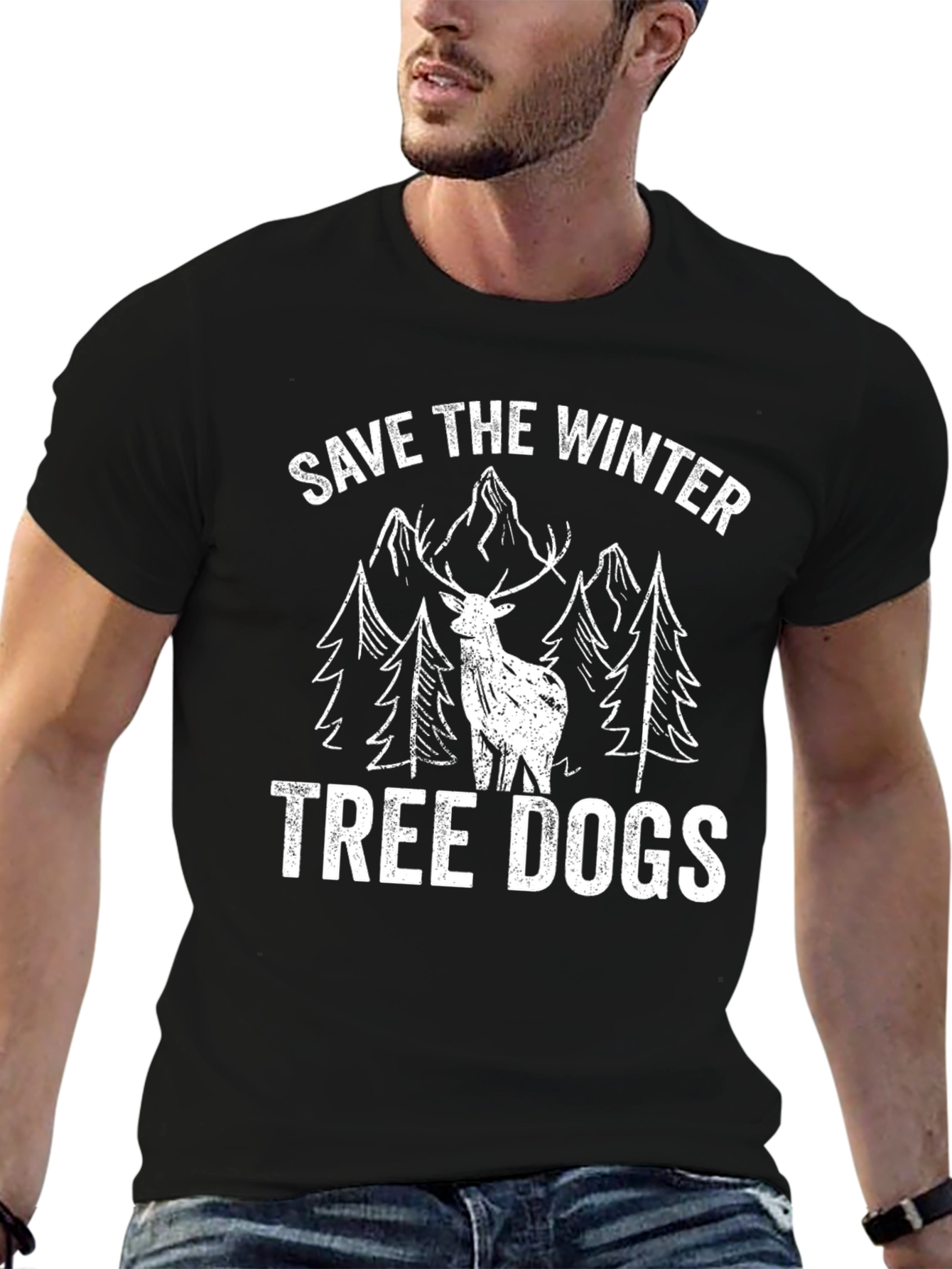 Save the Winter Tree Dogs Graphic Tee