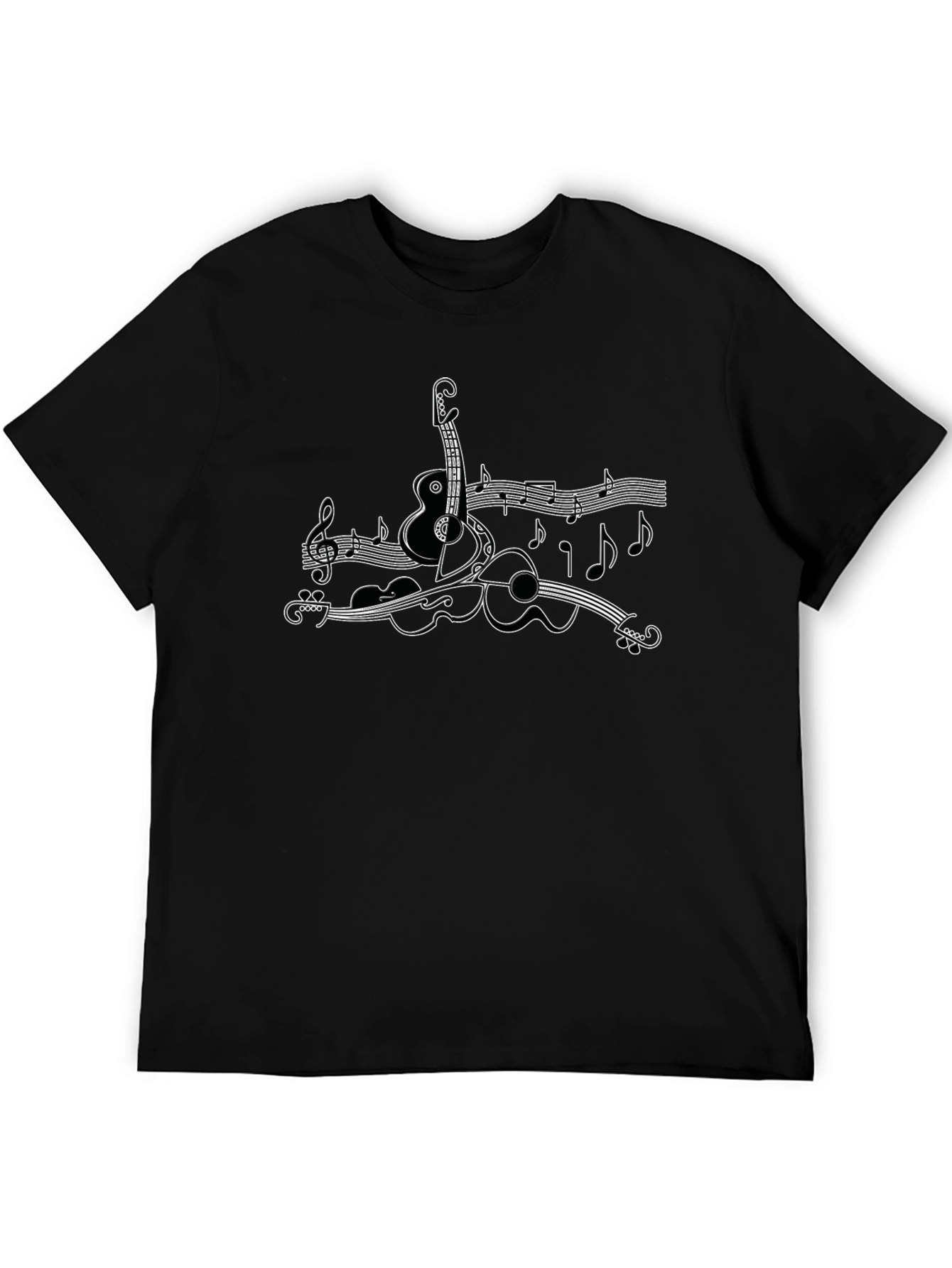 Musical Instruments Graphic T-Shirt - Black