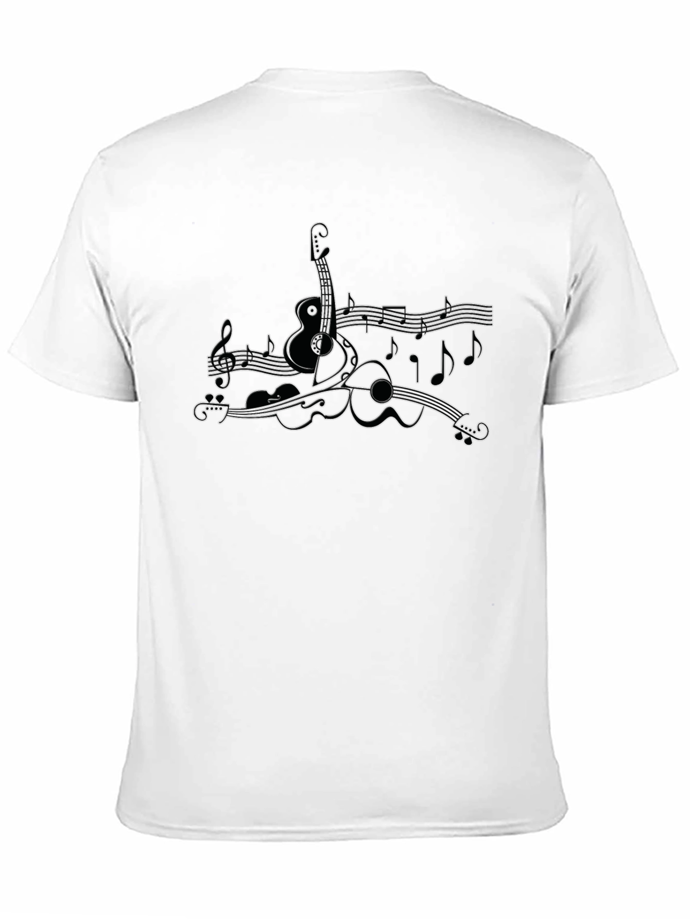 Musical Instruments Graphic T-Shirt - Black