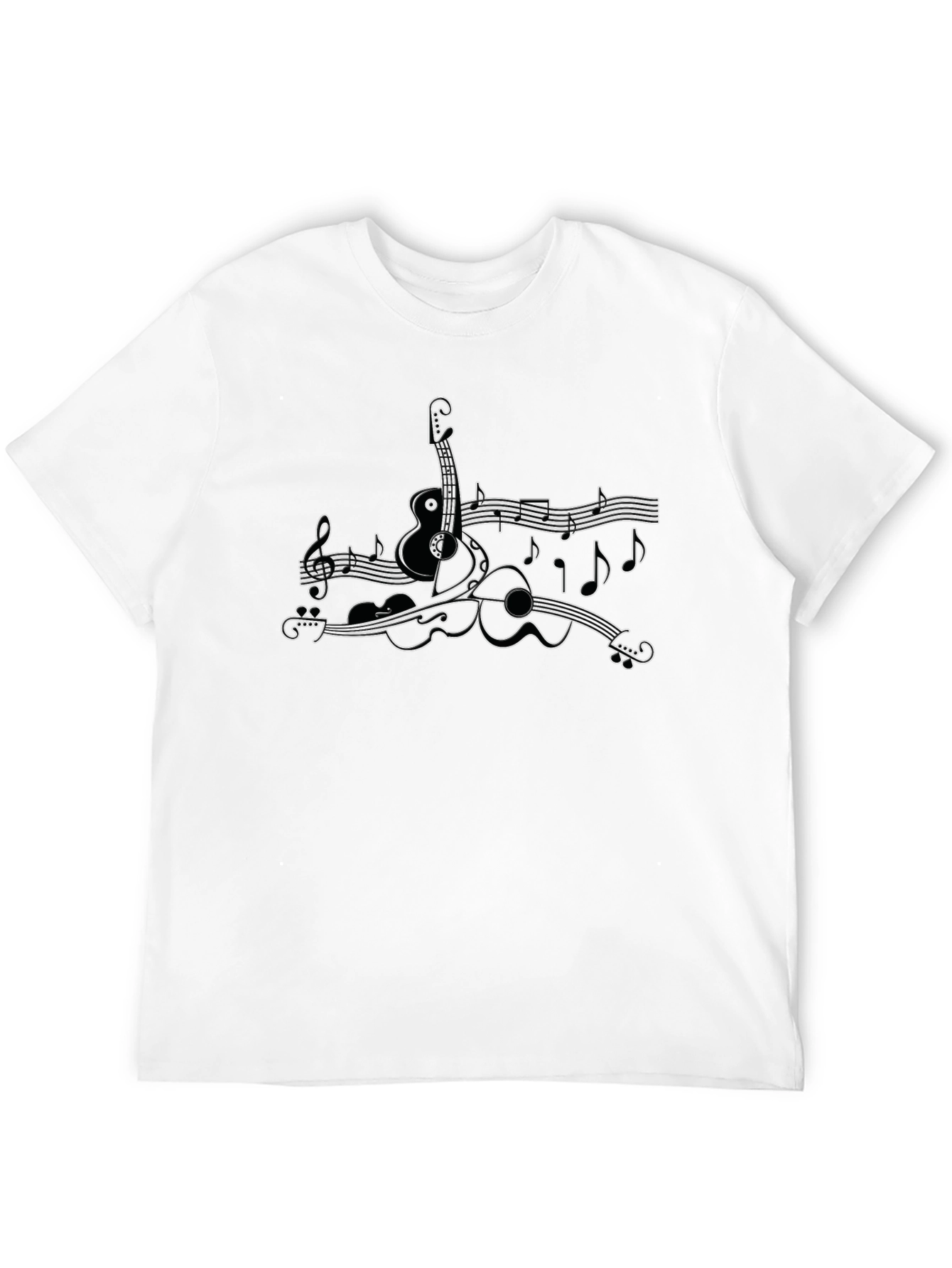 Musical Instruments Graphic T-Shirt - Black