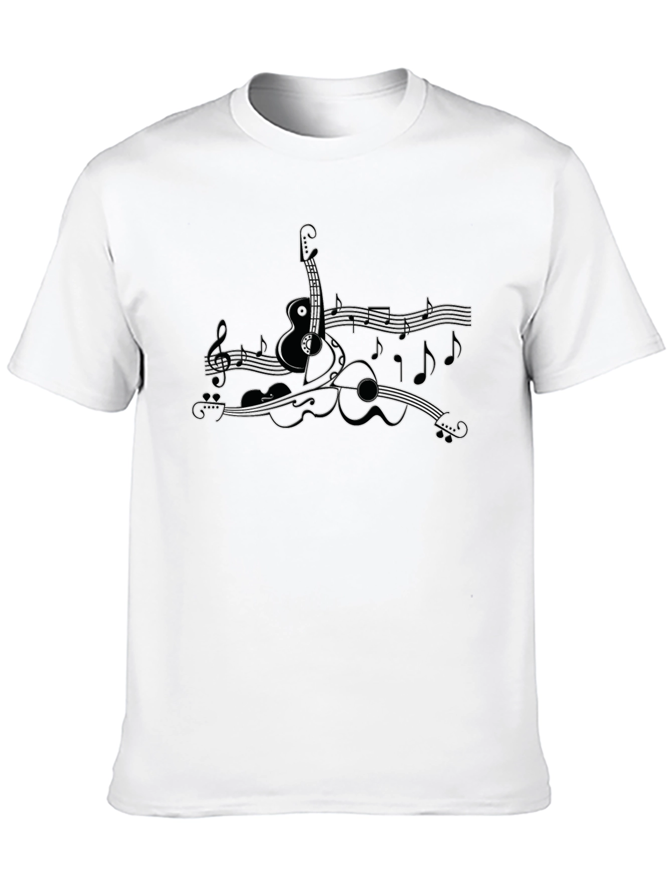 Musical Instruments Graphic T-Shirt - Black