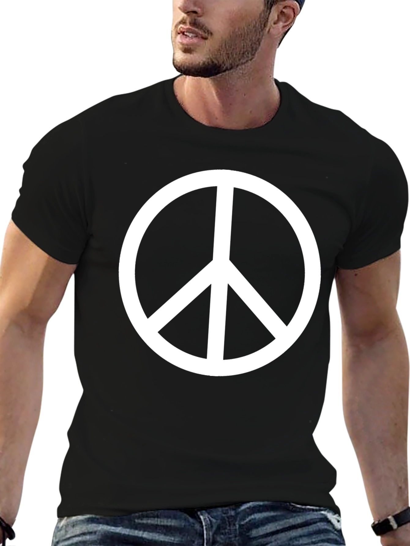 Peace Sign Black T-Shirt - Unisex
