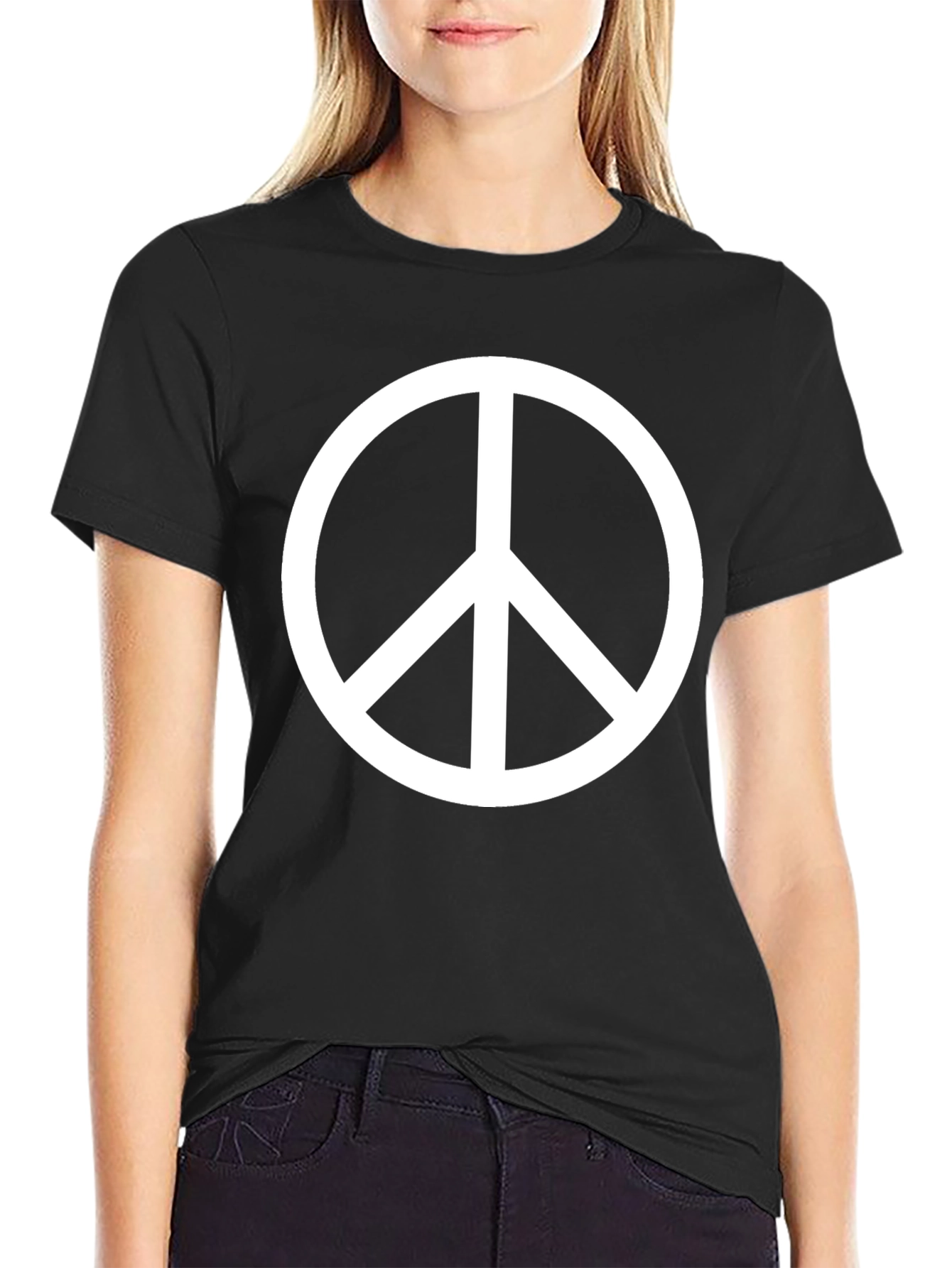 Peace Sign Black T-Shirt - Unisex