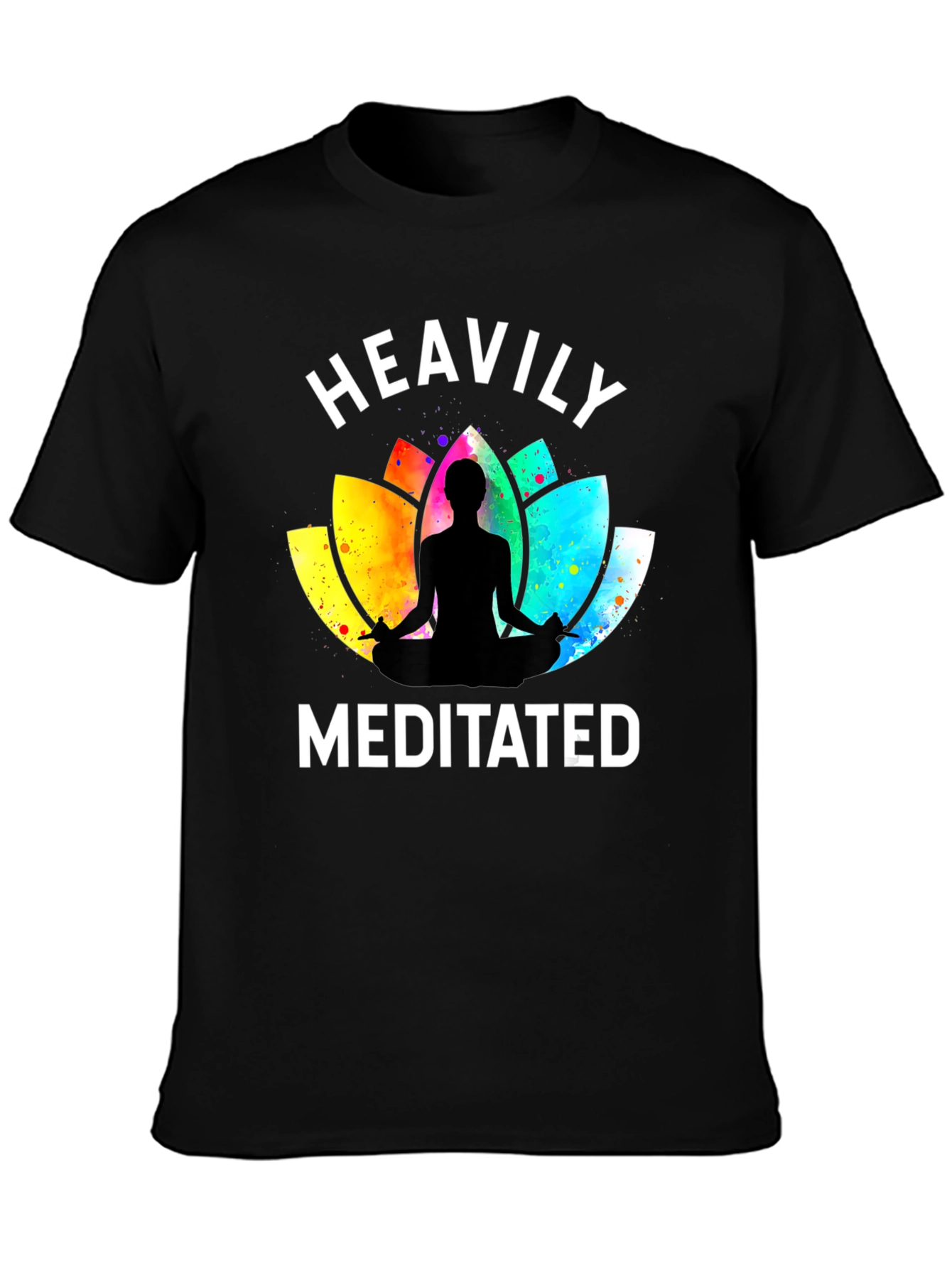 Heavily Meditated Yoga Lotus T-Shirt - Relaxed Fit