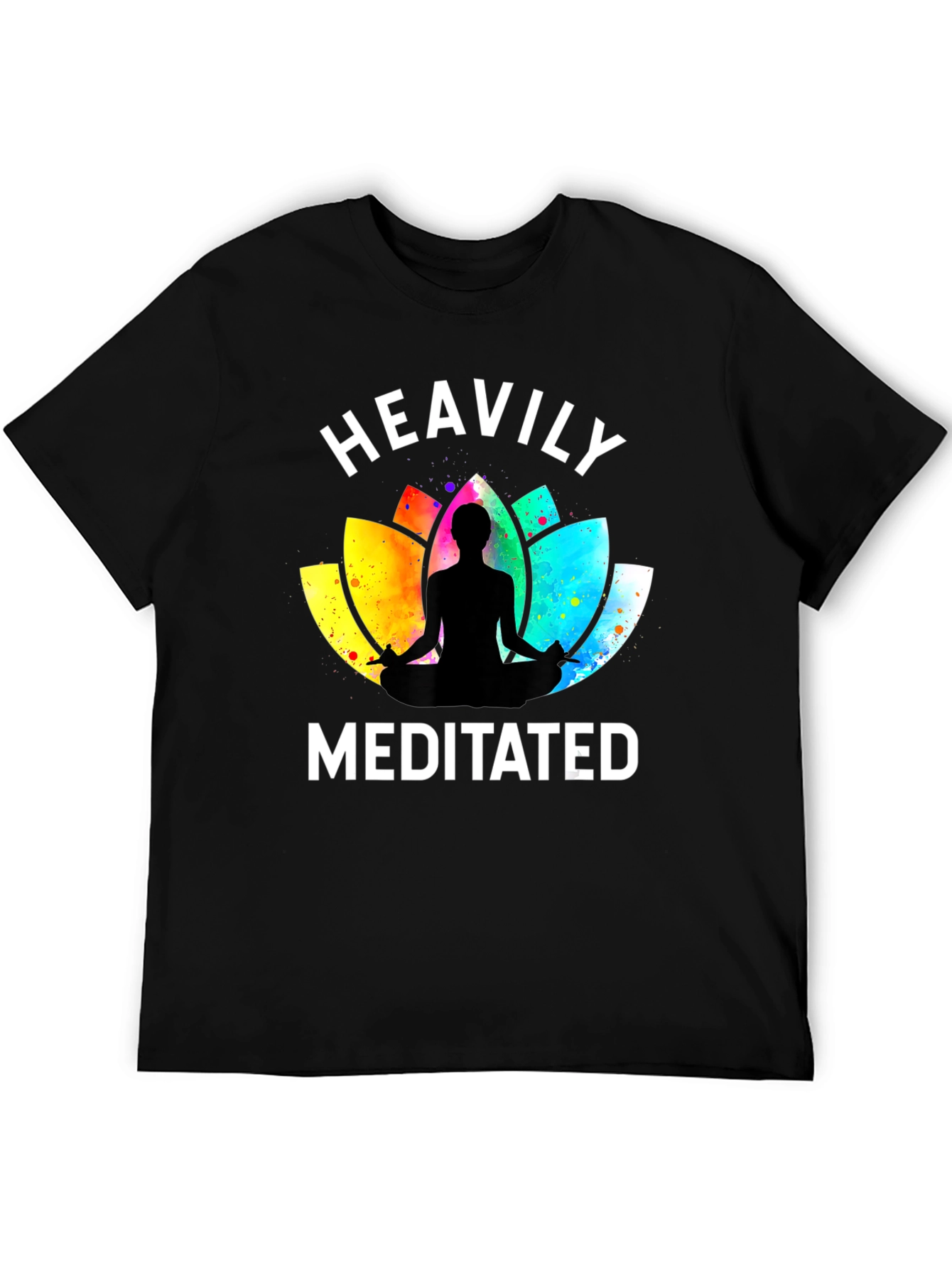 Heavily Meditated Yoga Lotus T-Shirt - Relaxed Fit