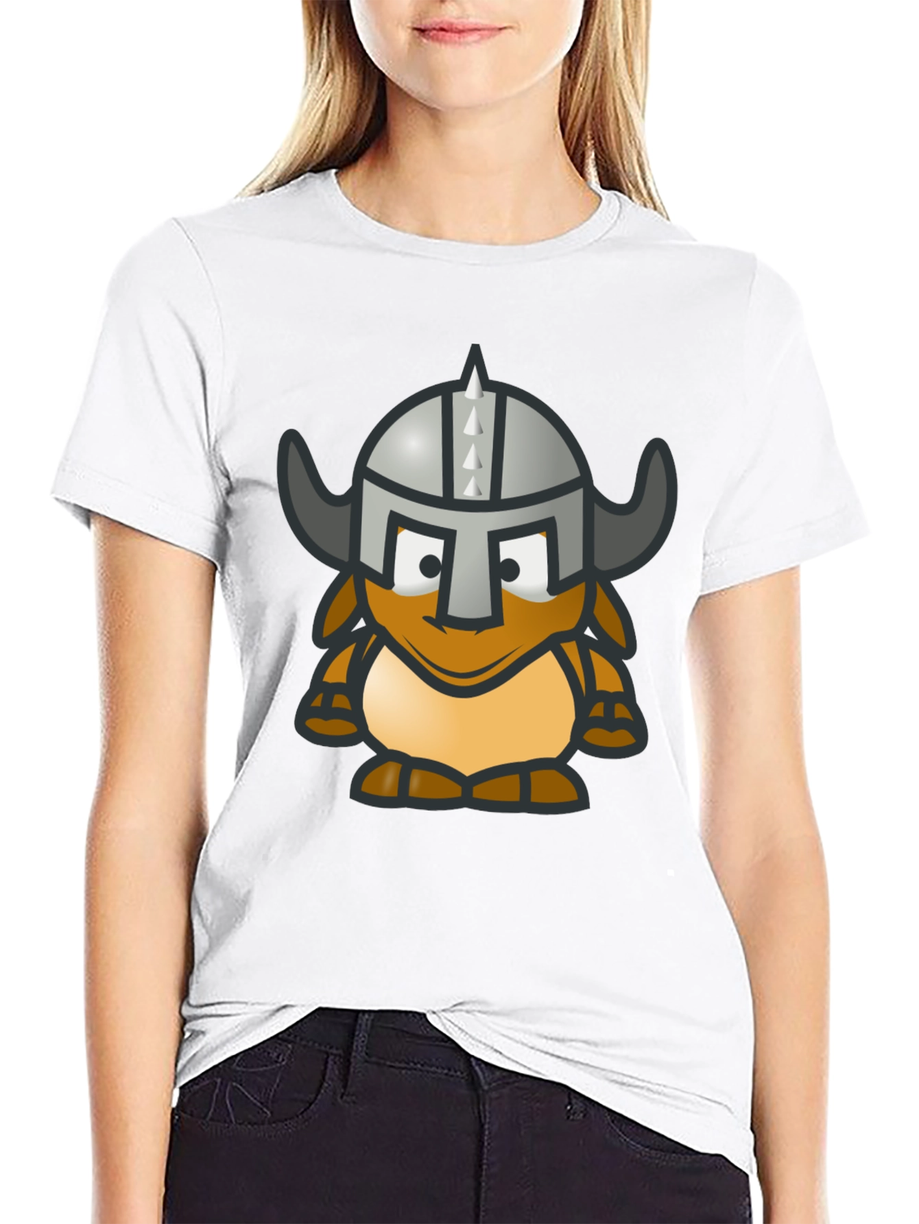 Viking Gnome Graphic T-Shirt - Black Cotton Blend