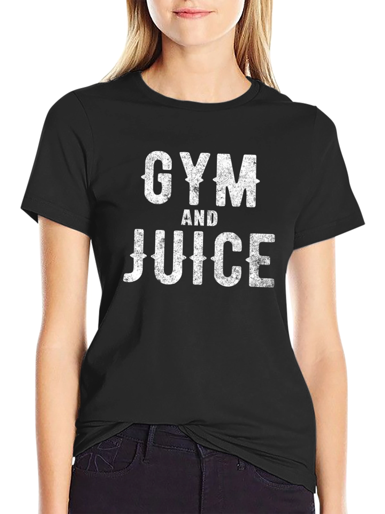 Gym and Juice Black Graphic T-Shirt
