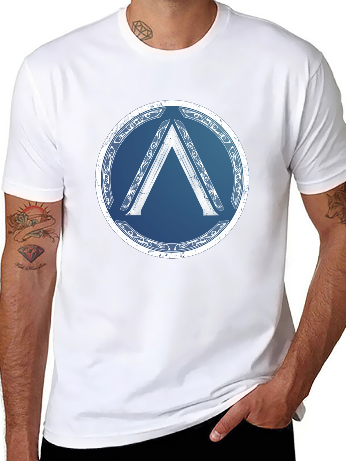 Spartan Shield T-Shirt - Black Graphic Tee