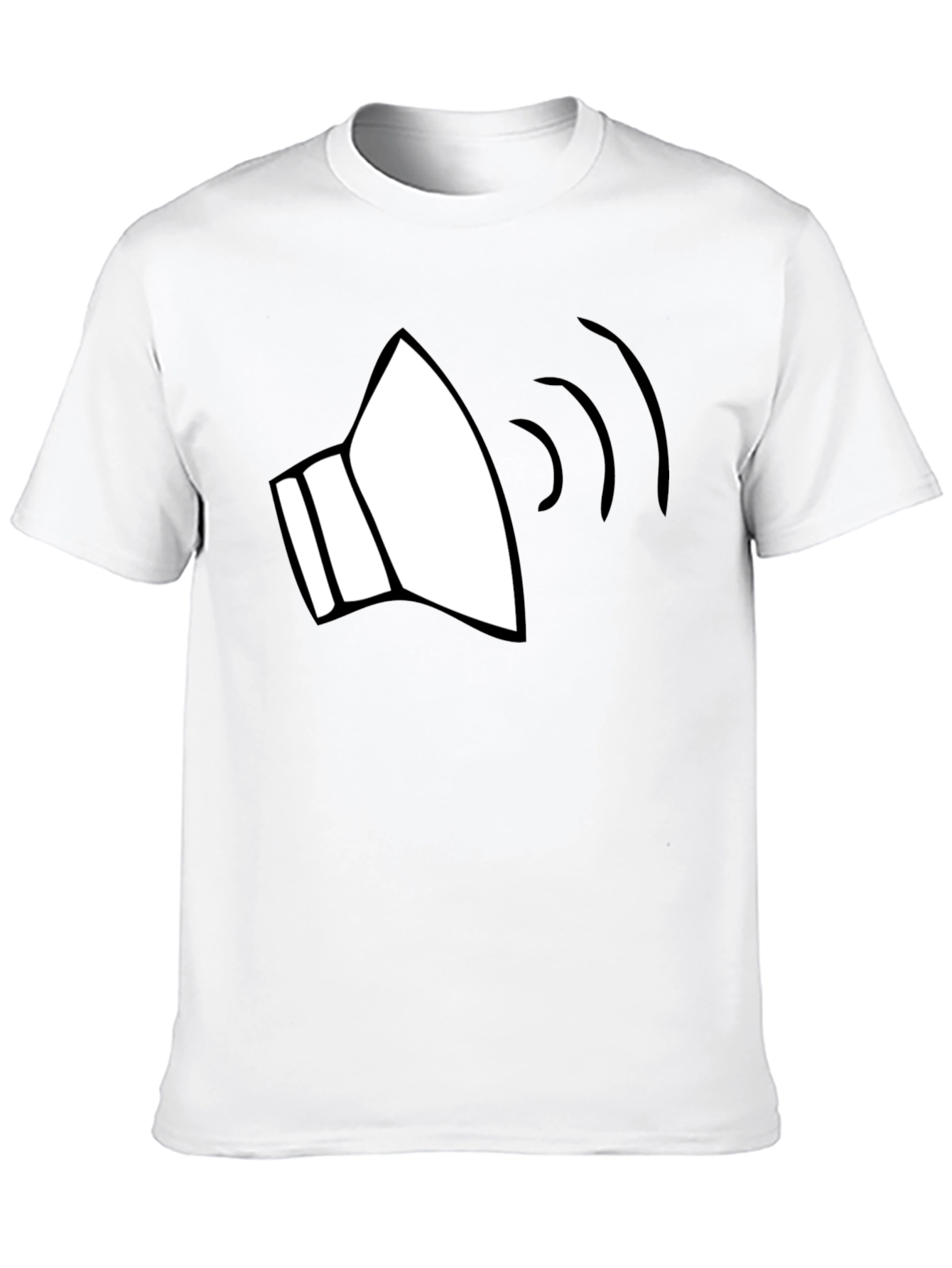 Sound Wave Graphic Tee - Black Cotton Blend