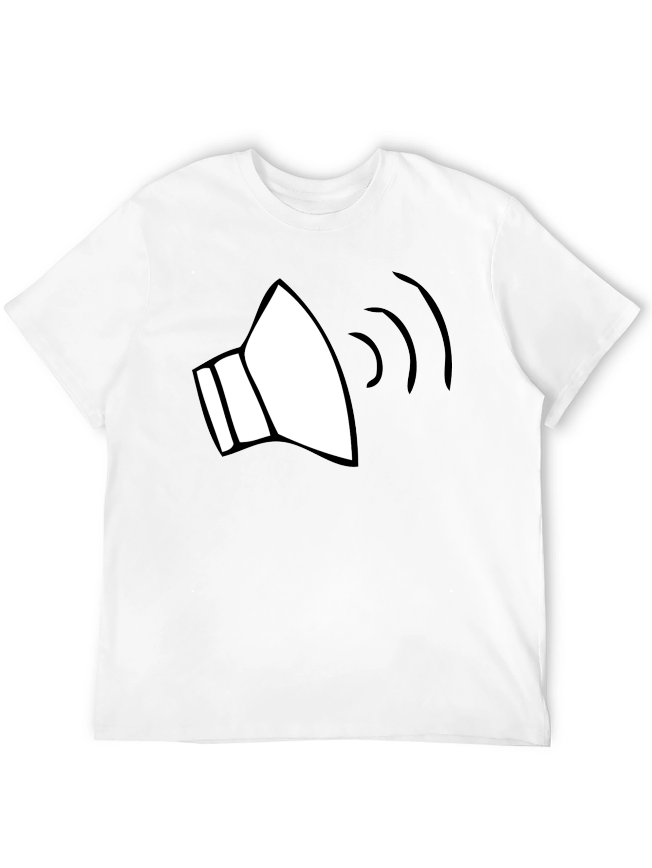 Sound Wave Graphic Tee - Black Cotton Blend