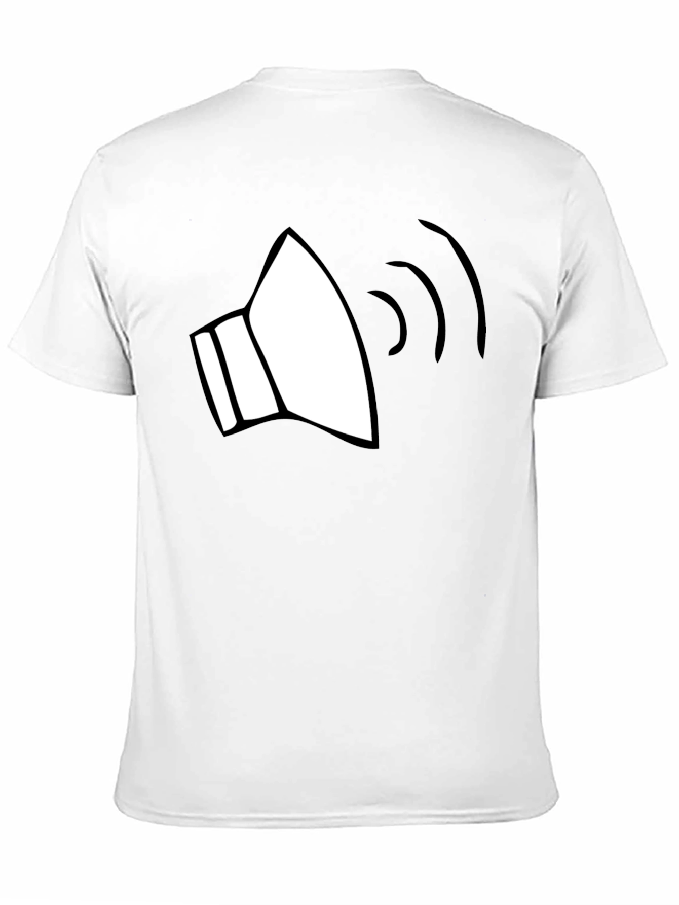 Sound Wave Graphic Tee - Black Cotton Blend