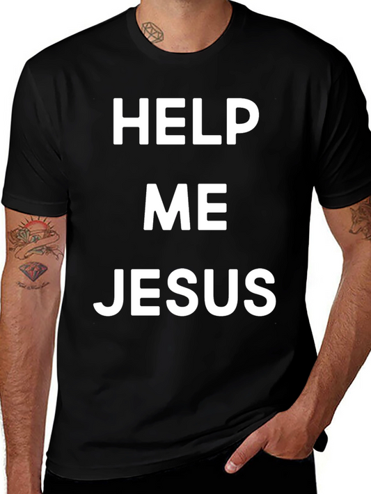 Help Me Jesus Black T-Shirt - Christian Apparel