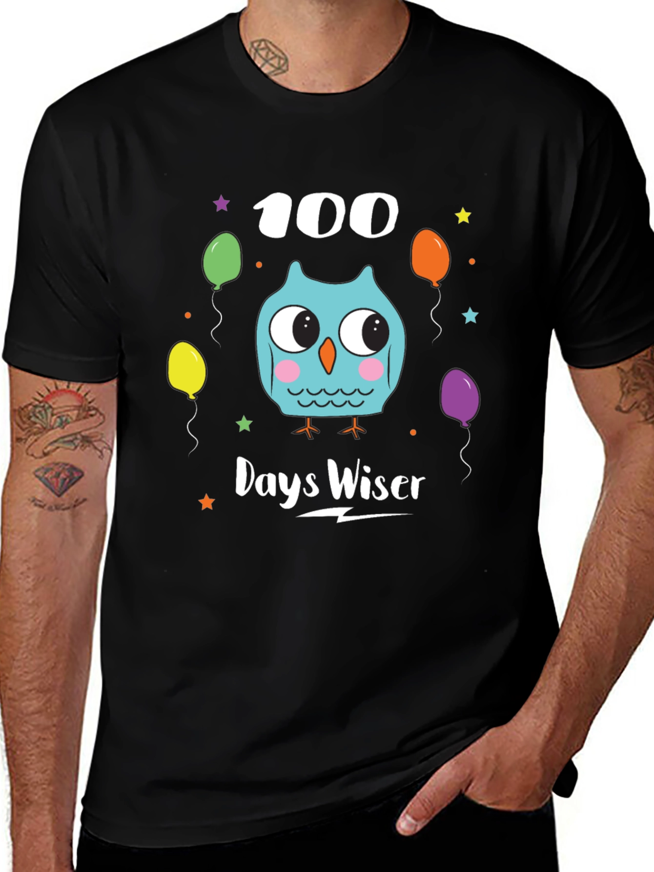 100 Days Wiser Owl T-Shirt