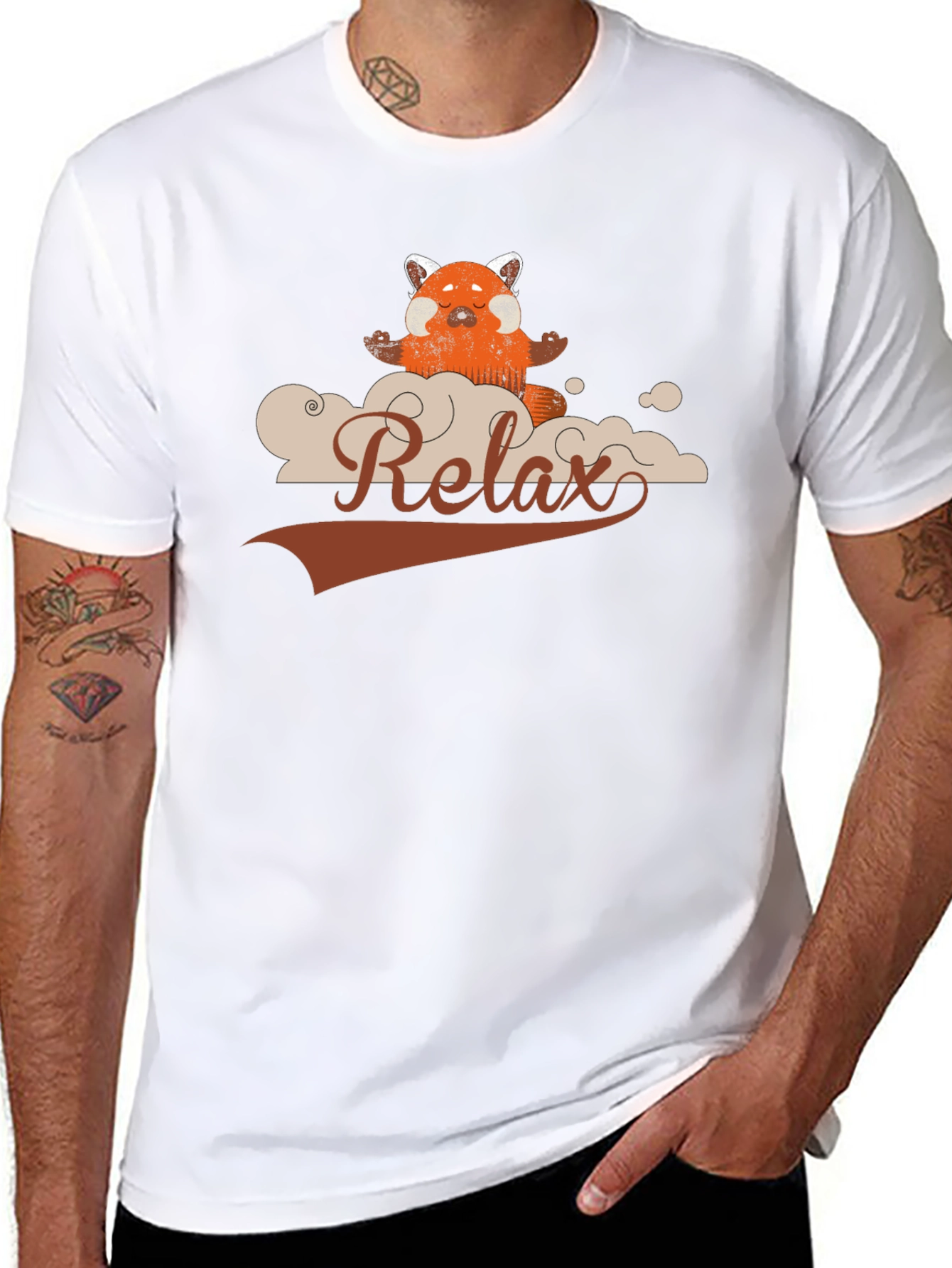 Relax Red Panda Meditation T-Shirt