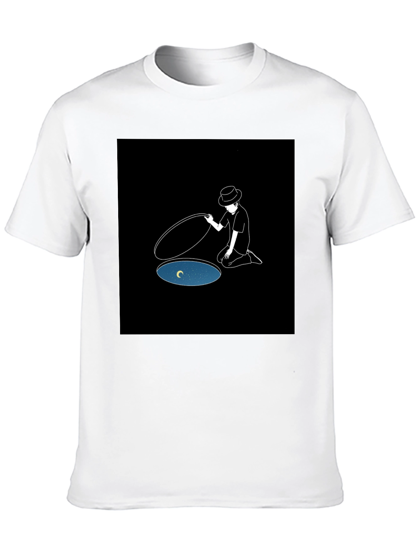 Dreamy Manhole T-Shirt - Artistic Graphic Tee
