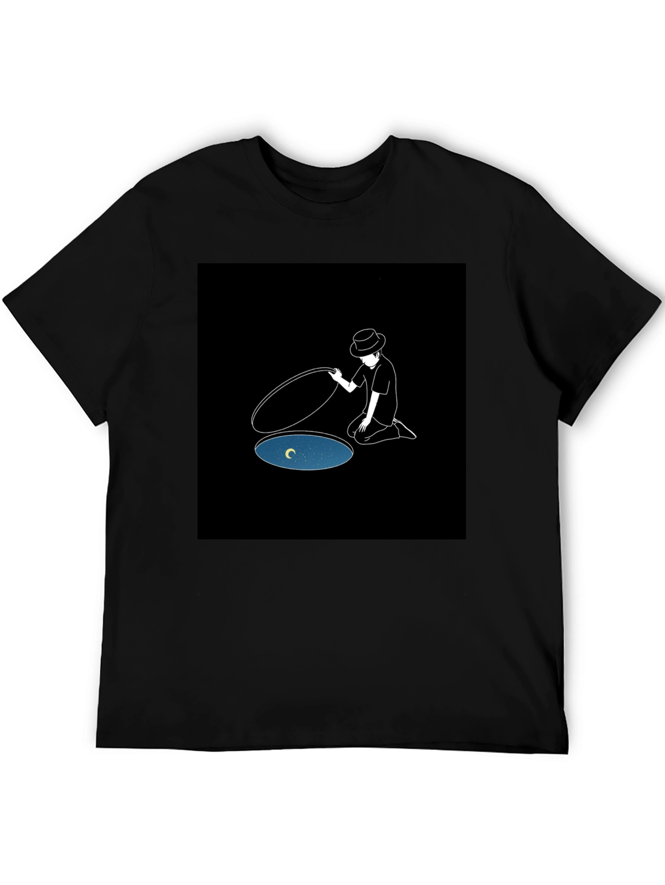 Dreamy Manhole T-Shirt - Artistic Graphic Tee