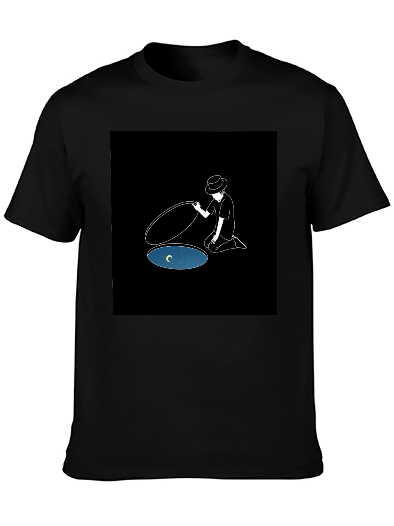 Dreamy Manhole T-Shirt - Artistic Graphic Tee