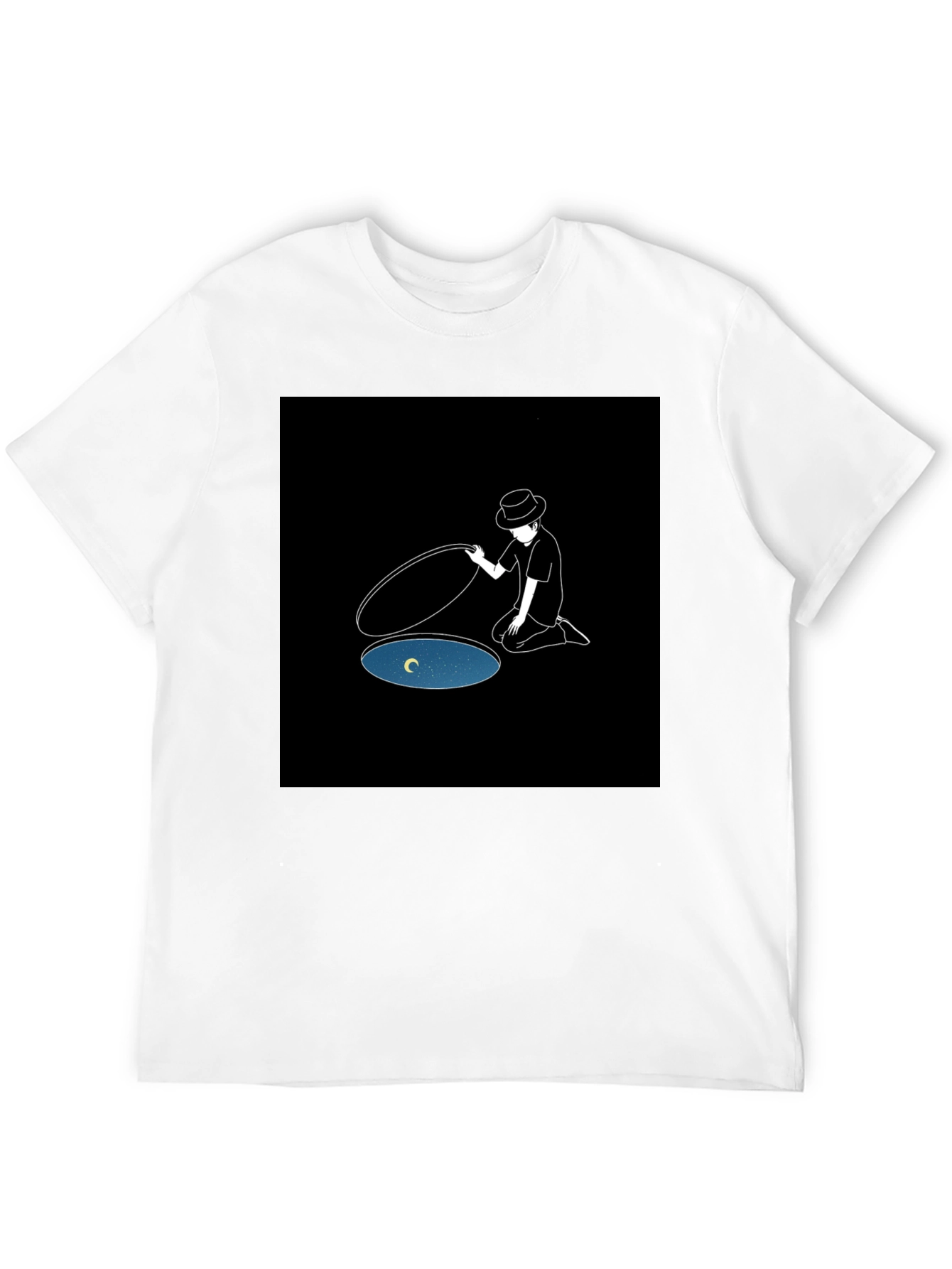Dreamy Manhole T-Shirt - Artistic Graphic Tee