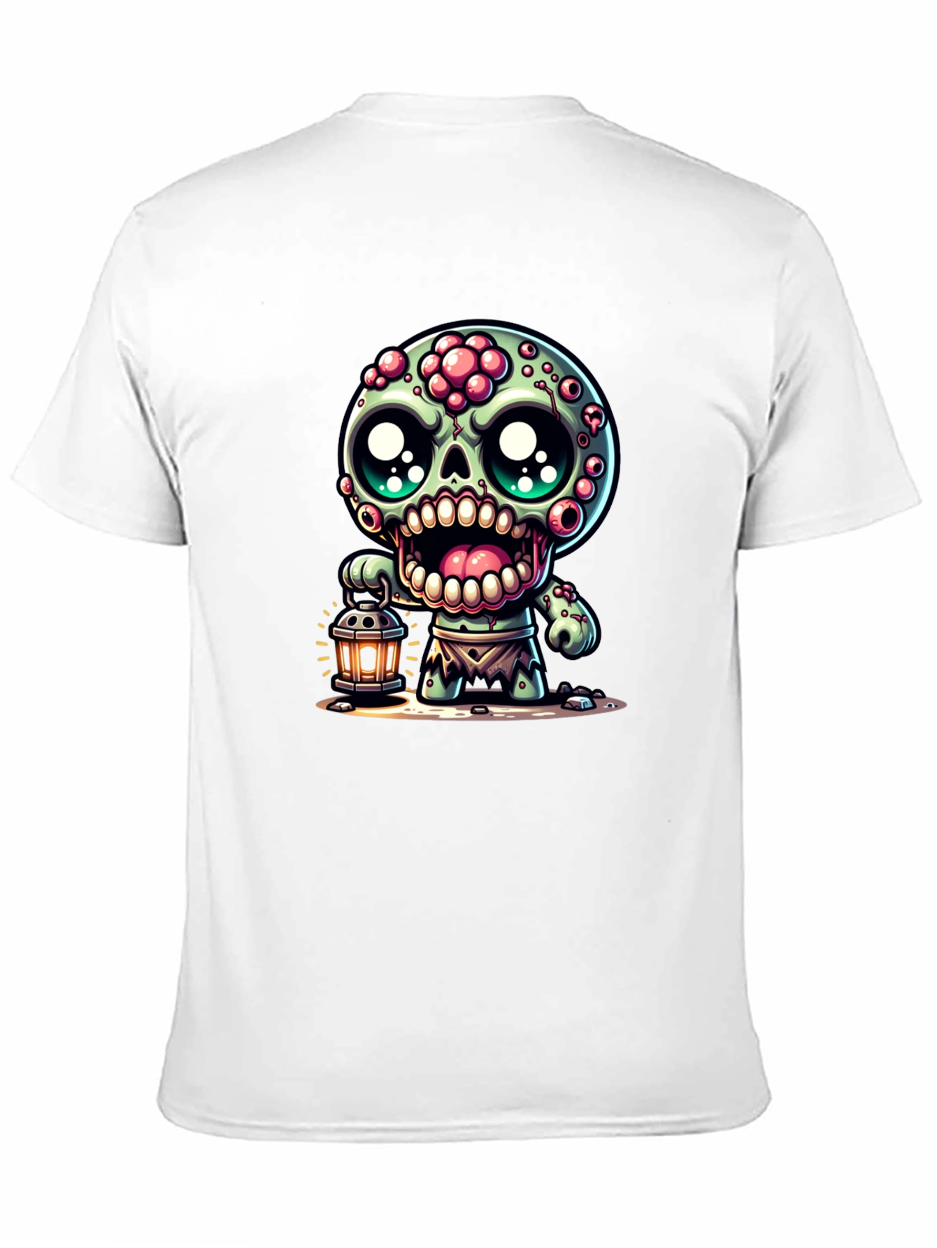 Zombie Lantern Tee - Spooky Cute Graphic T-Shirt