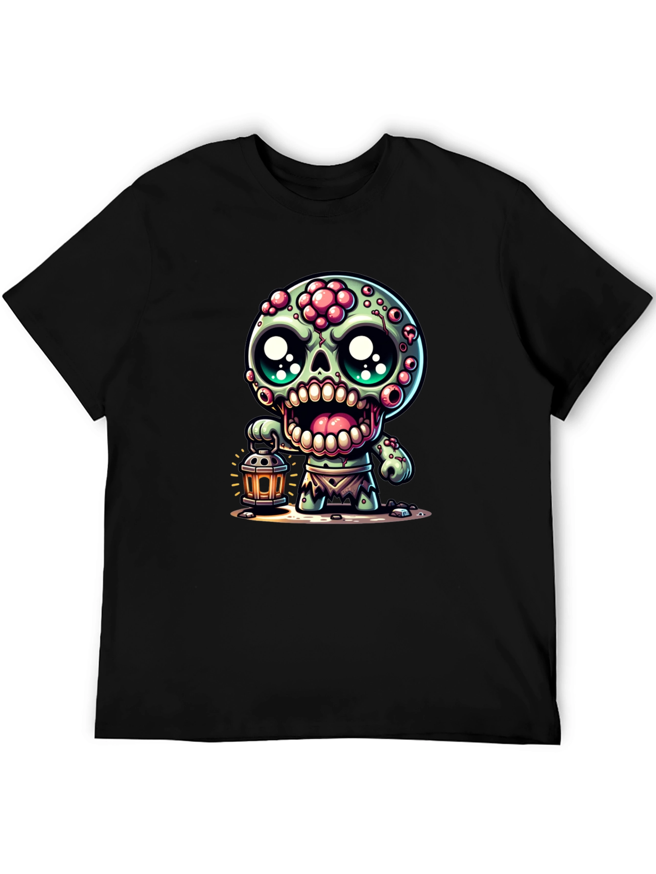 Zombie Lantern Tee - Spooky Cute Graphic T-Shirt