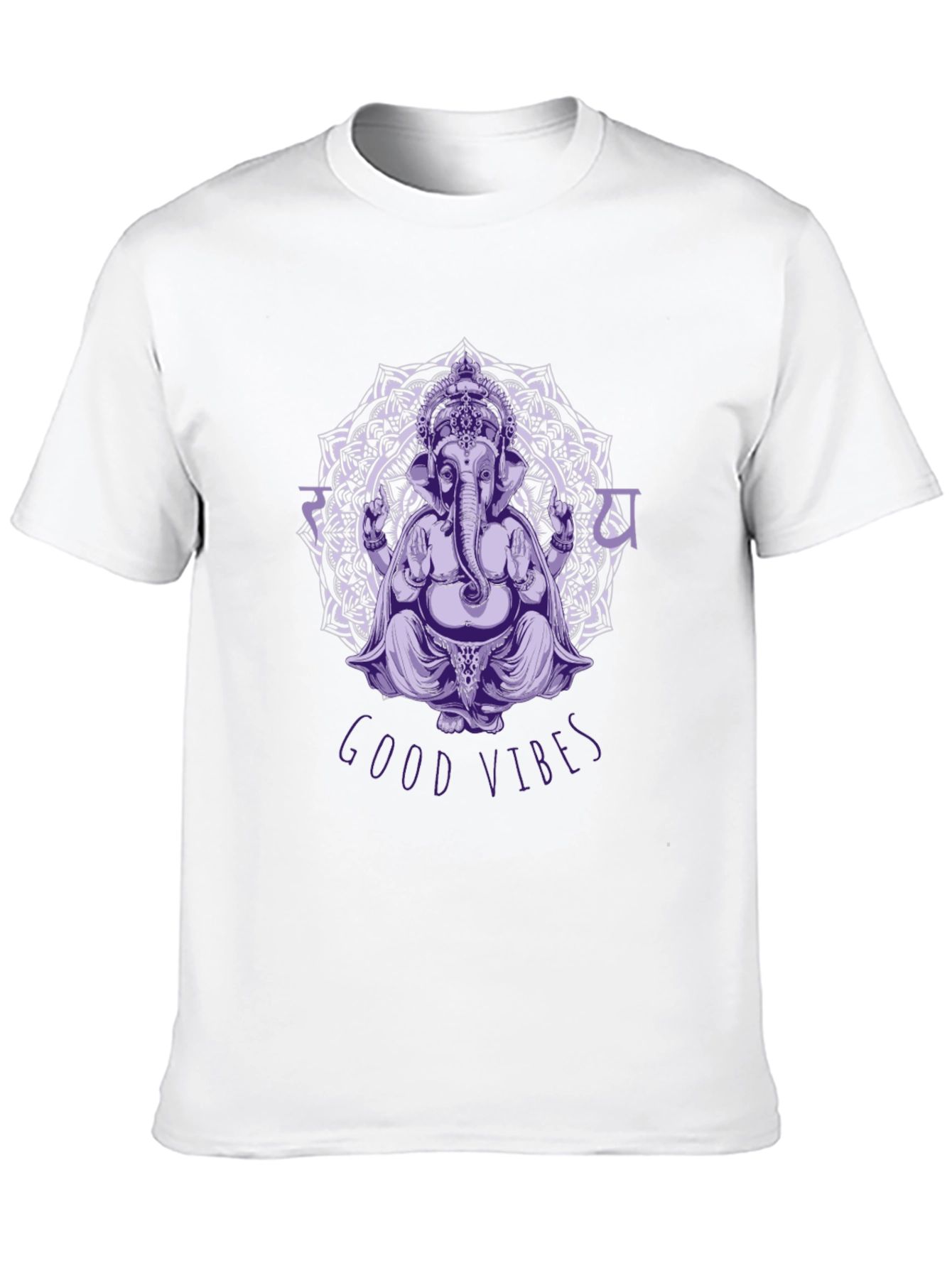 Ganesh Good Vibes Black Graphic T-Shirt