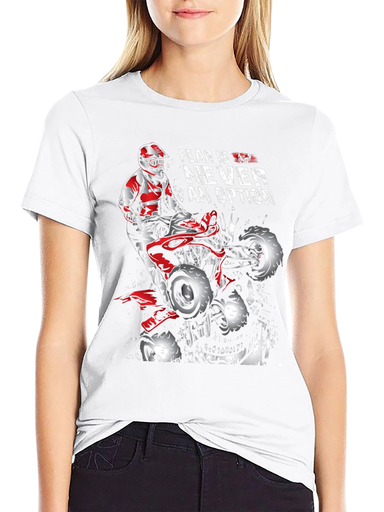 Fear is Never an Option ATV Rider Graphic Tee