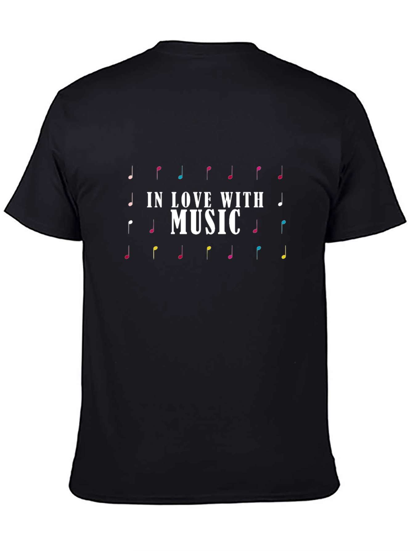 In Love With Music Black Graphic Tee