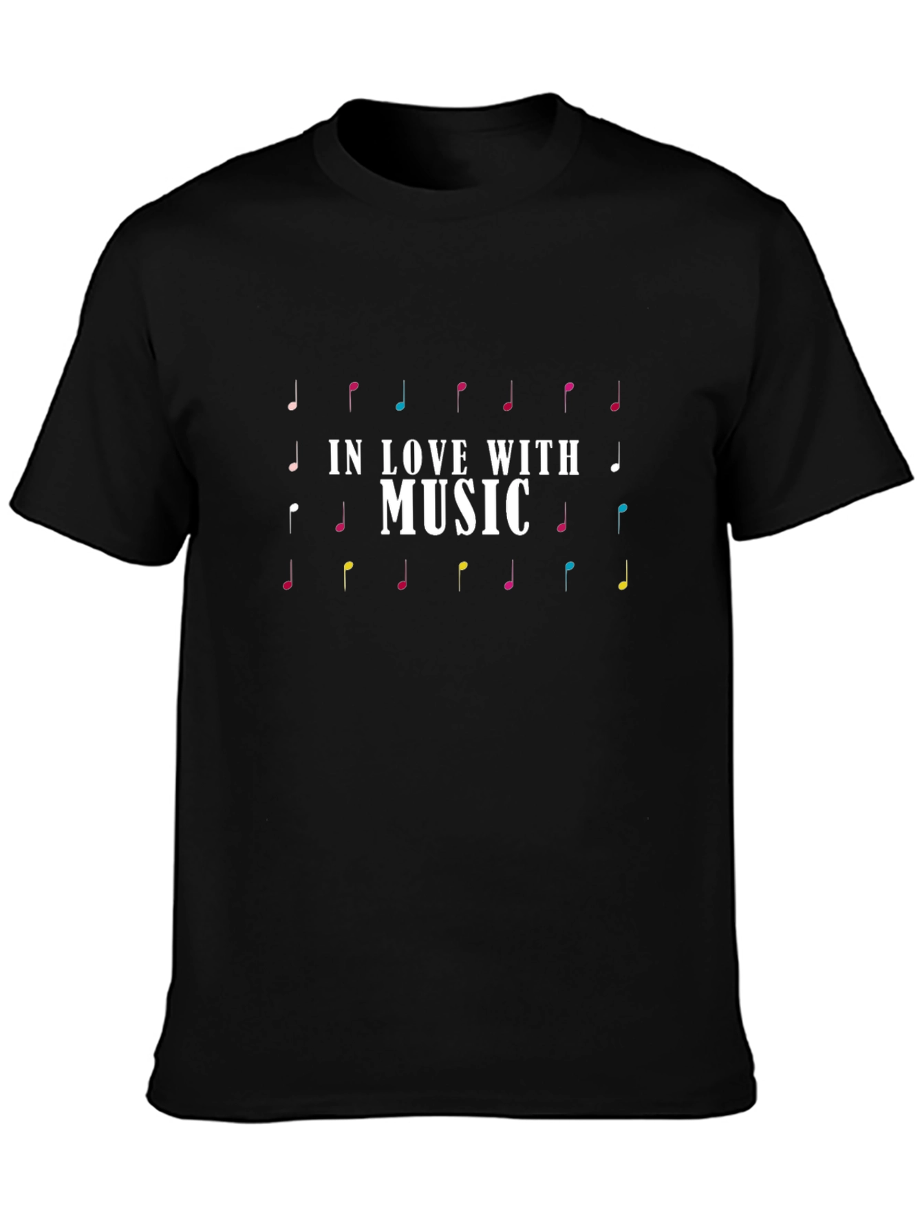 In Love With Music Black Graphic Tee