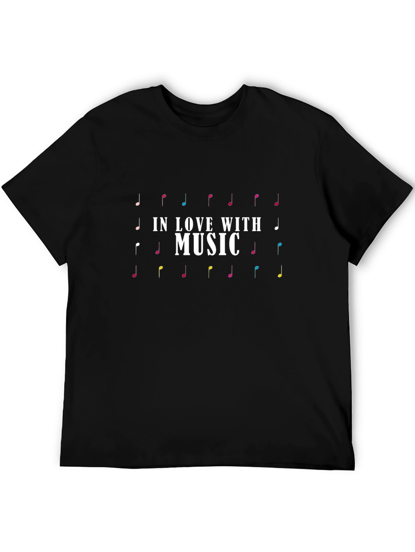 In Love With Music Black Graphic Tee