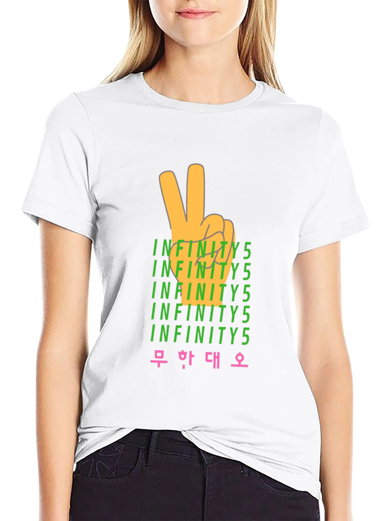 Infinity 5 Peace Sign Graphic T-Shirt