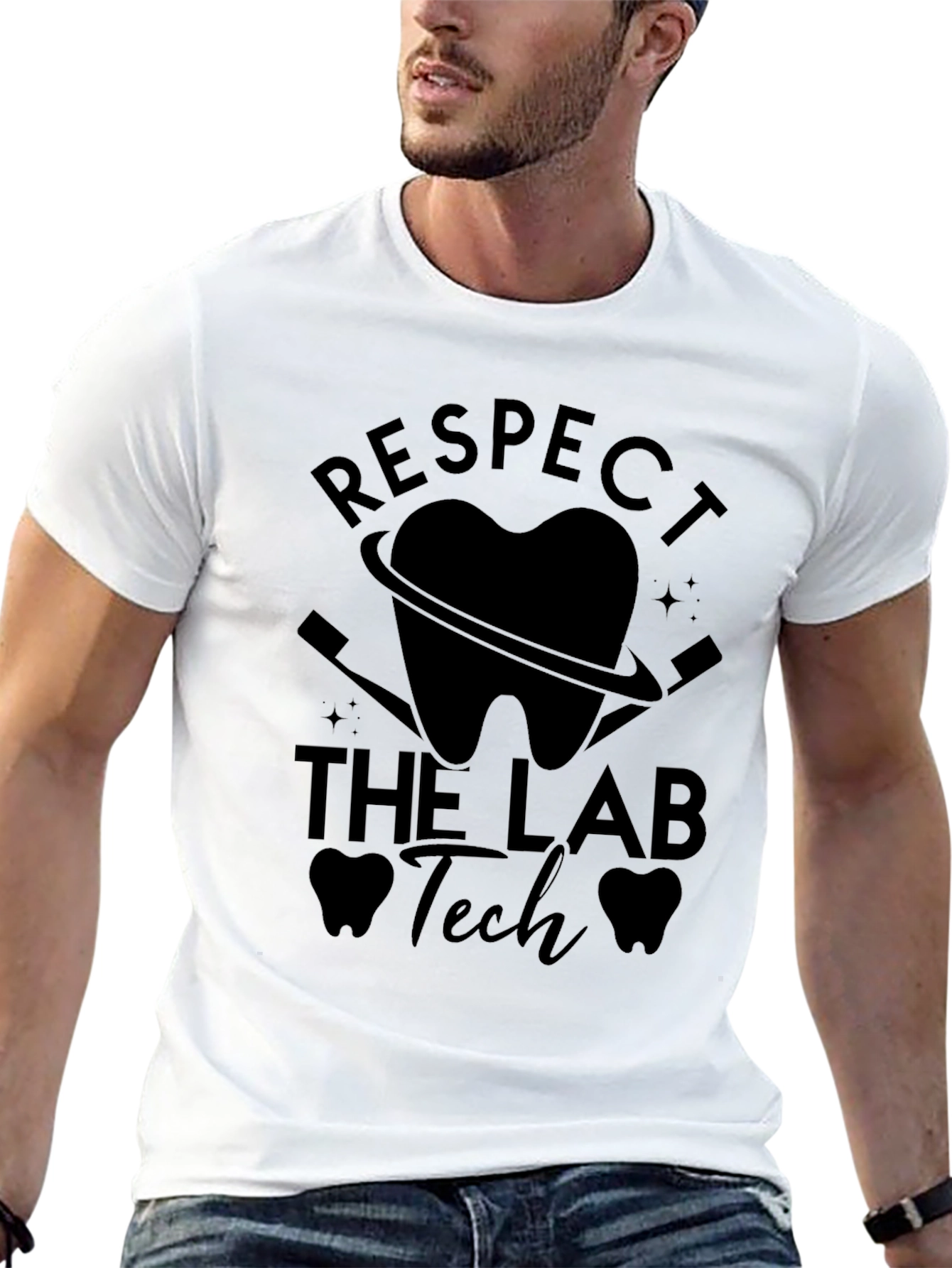 Respect the Lab Tech T-Shirt - Dental Assistant Tee