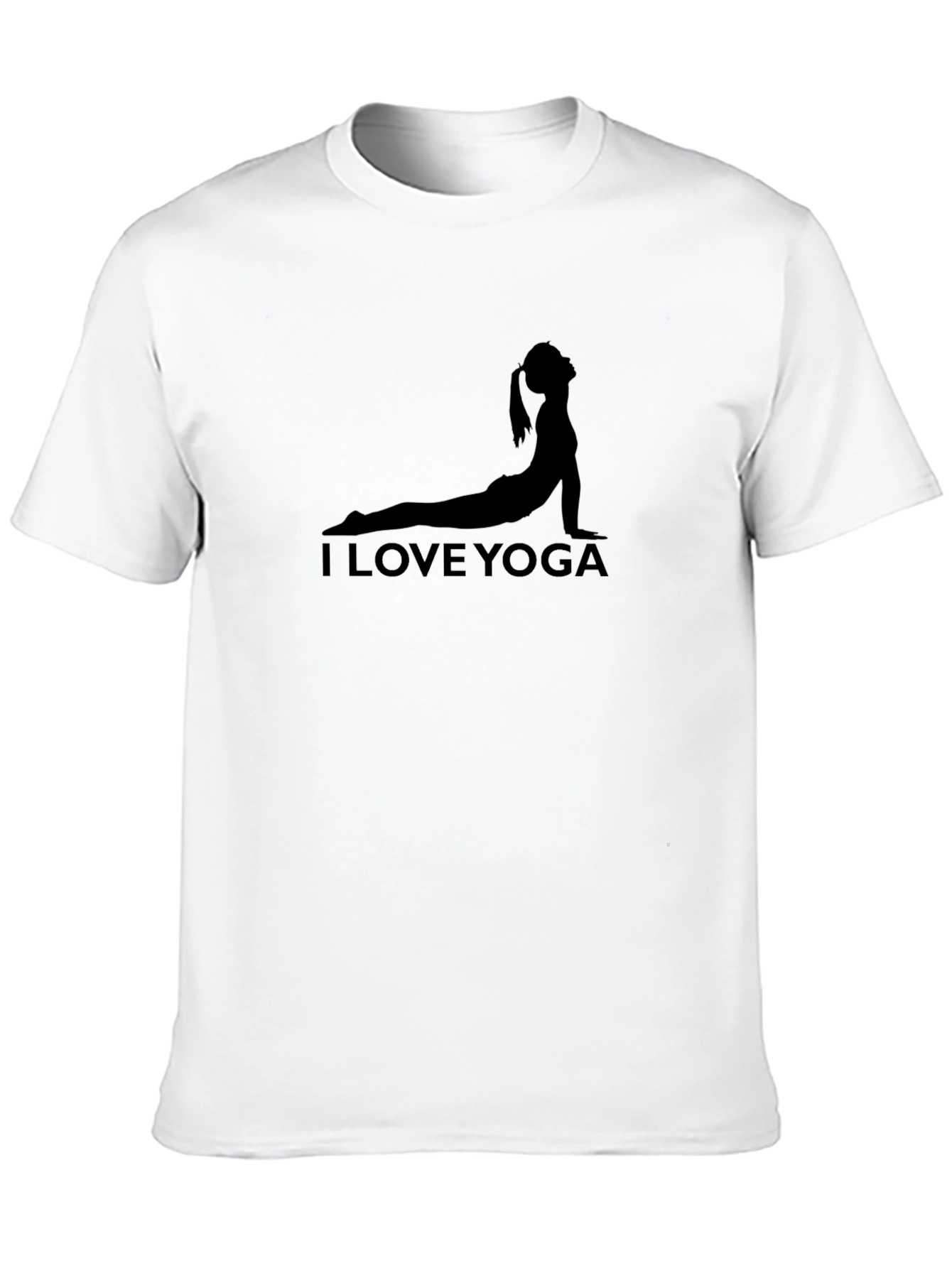 I Love Yoga Graphic T-Shirt - Black
