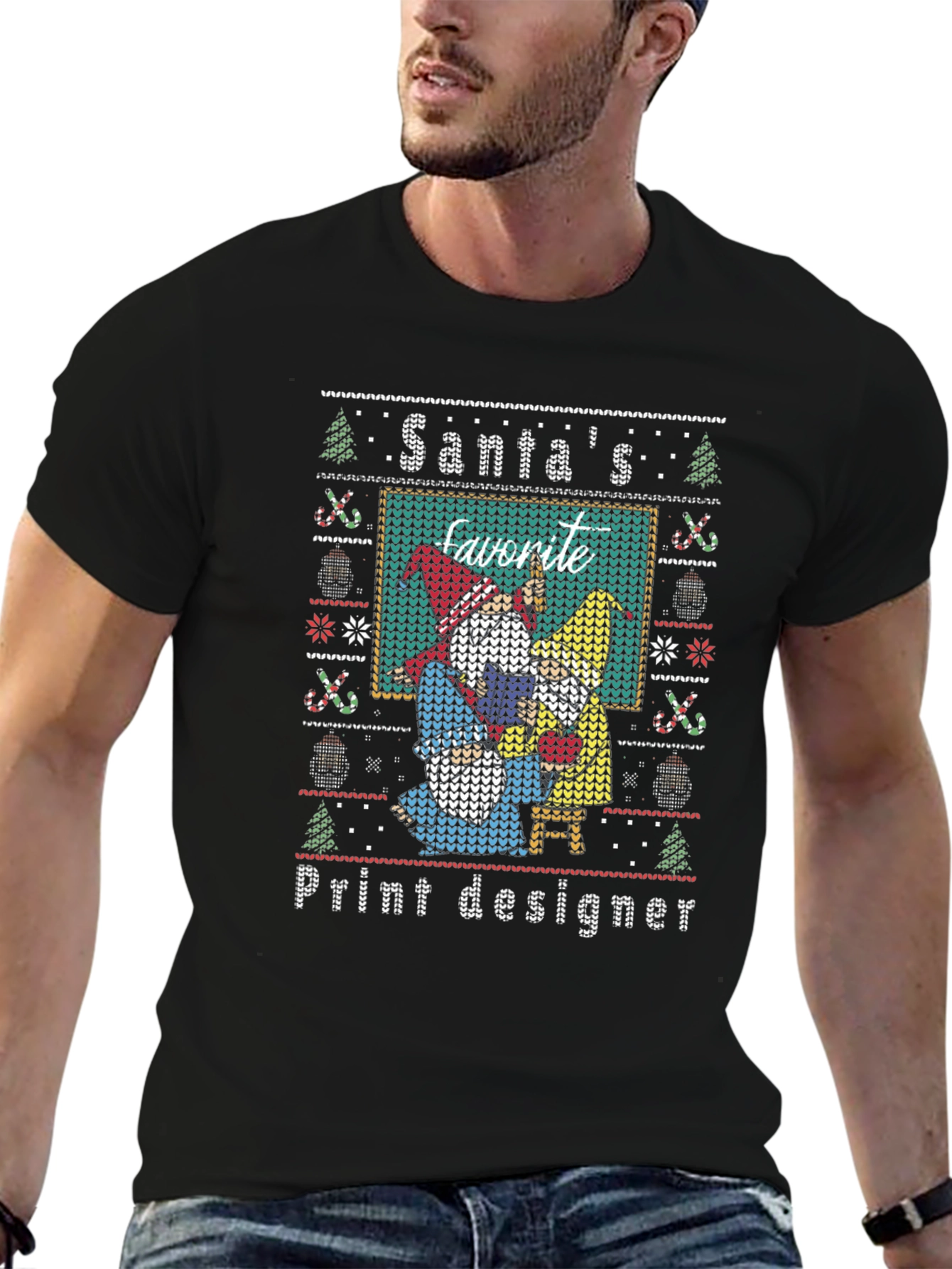 Santas Favorite Print Designer Christmas Sweater T-Shirt