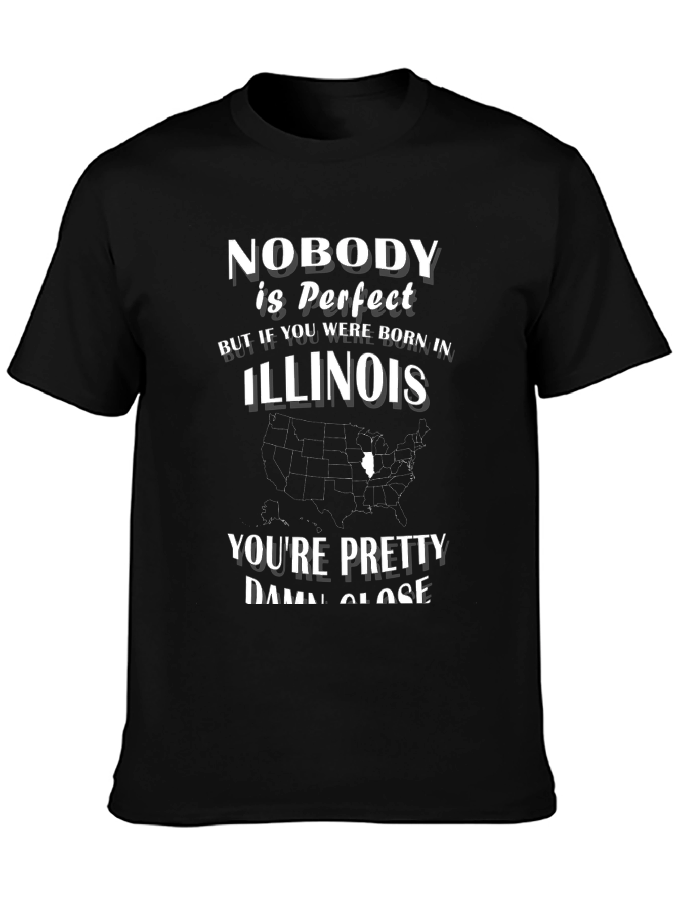 Illinois Born T-Shirt - Nobody is Perfect Tee
