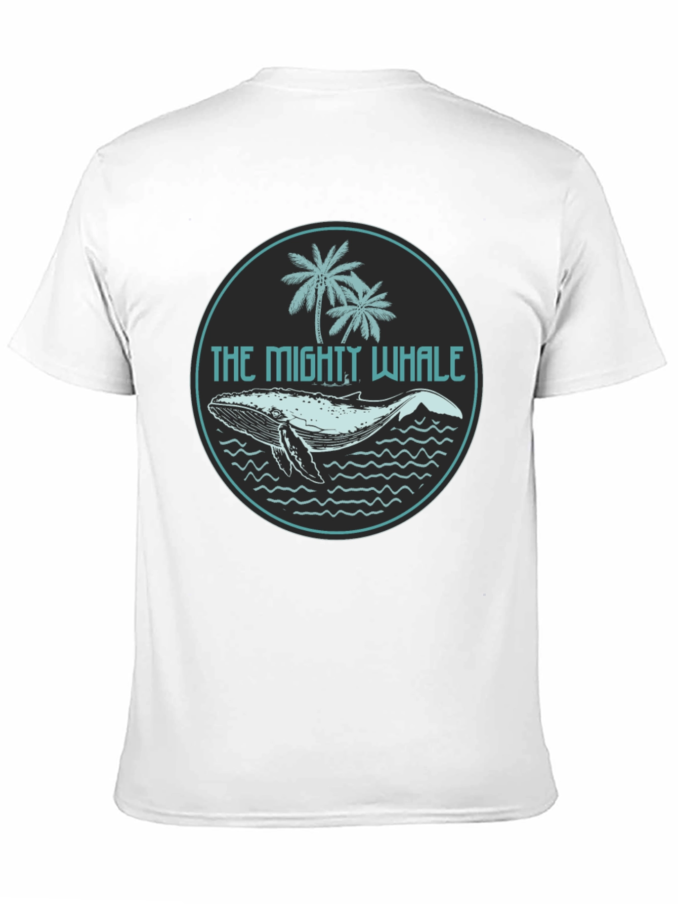 The Mighty Whale Graphic Tee - Black Cotton T-Shirt
