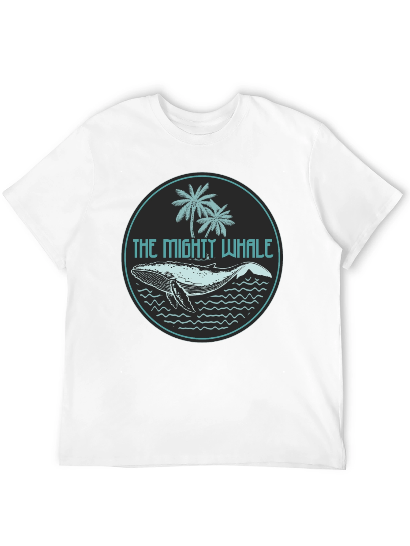 The Mighty Whale Graphic Tee - Black Cotton T-Shirt