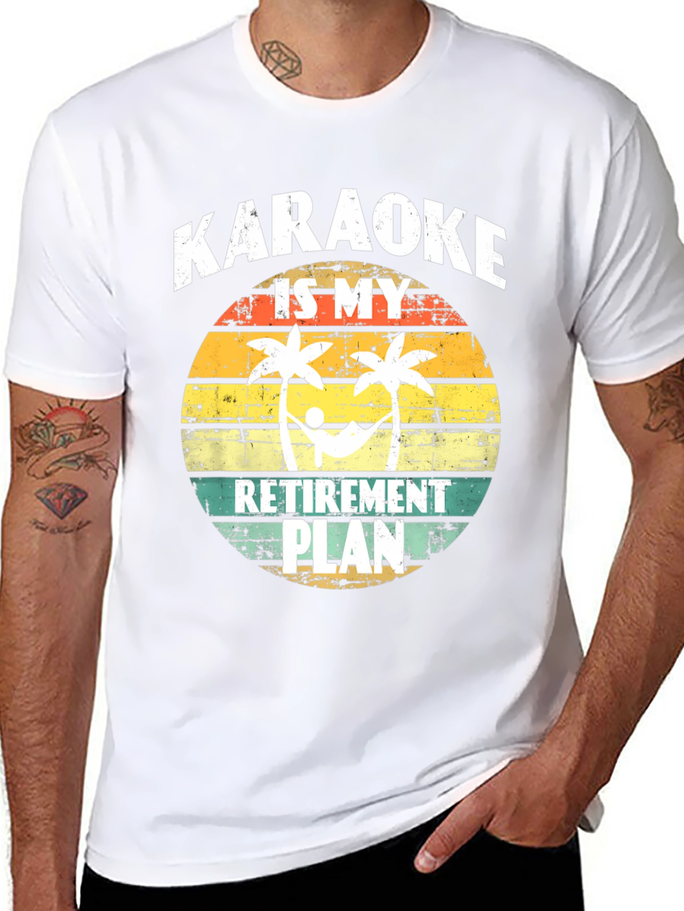 Karaoke Retirement Plan Graphic T-Shirt