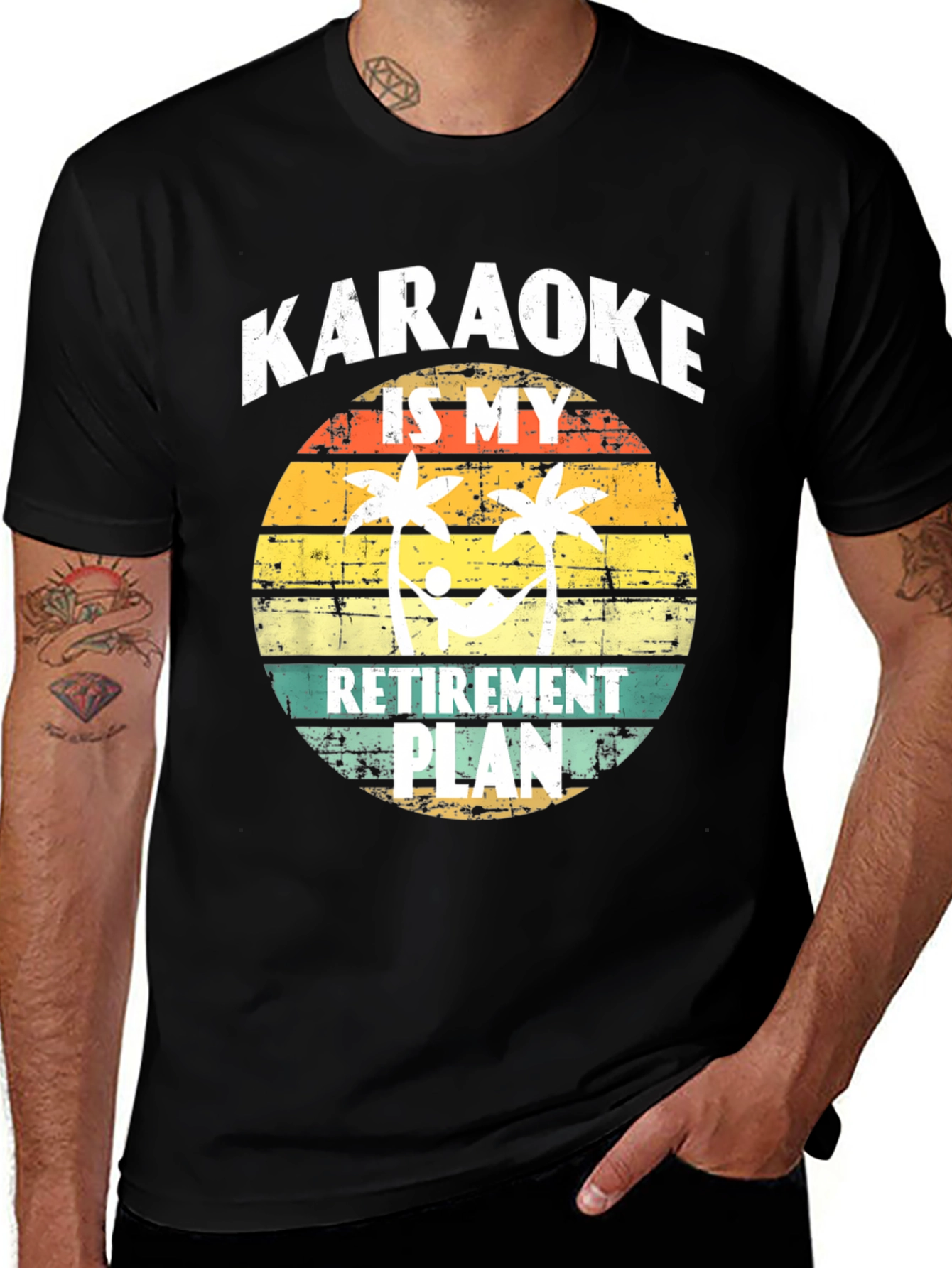 Karaoke Retirement Plan Graphic T-Shirt