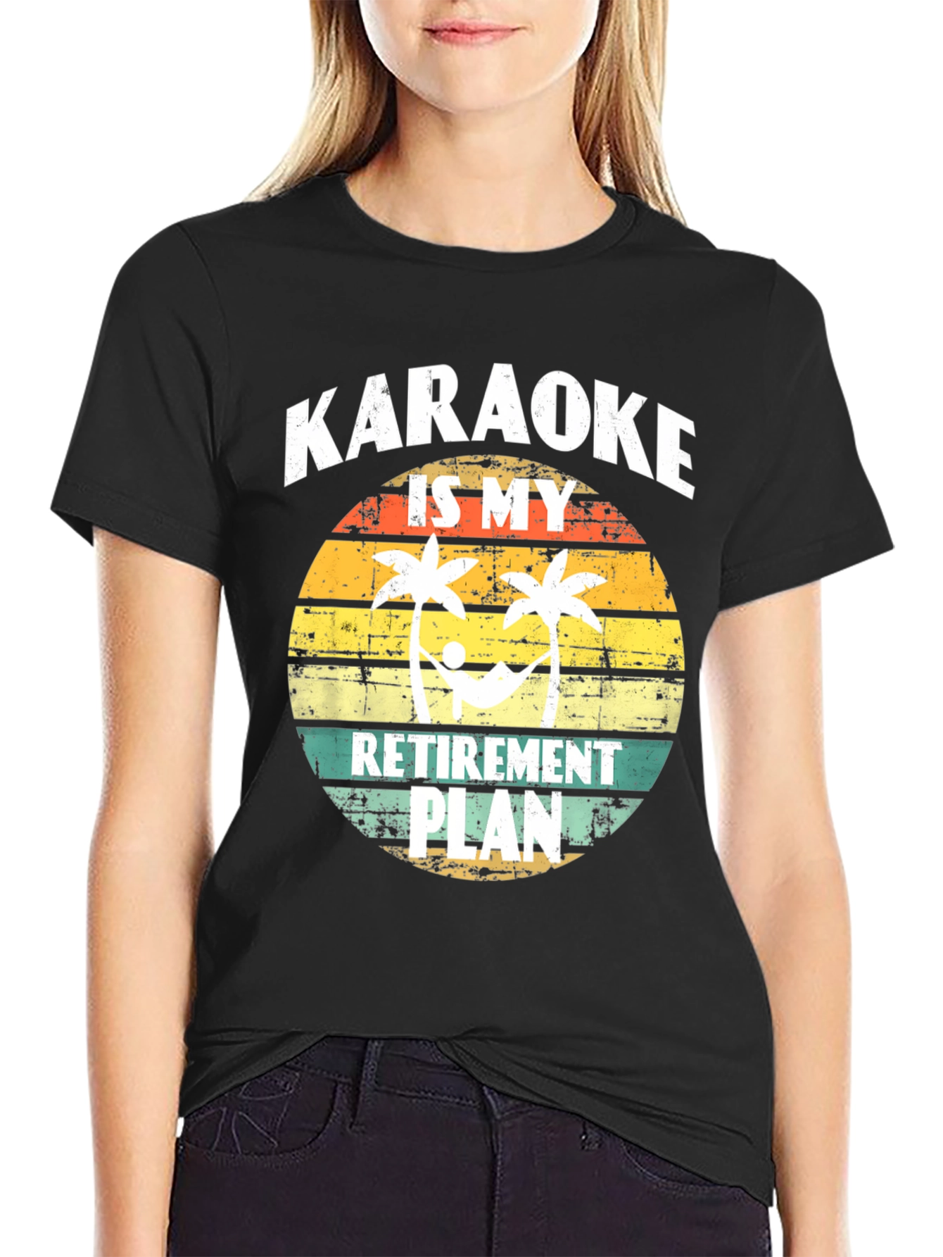 Karaoke Retirement Plan Graphic T-Shirt