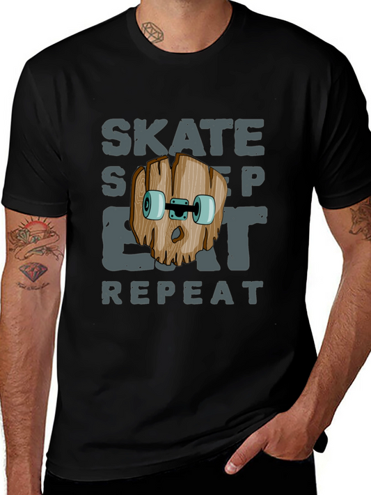 Skate Sleep Eat Repeat Graphic T-Shirt
