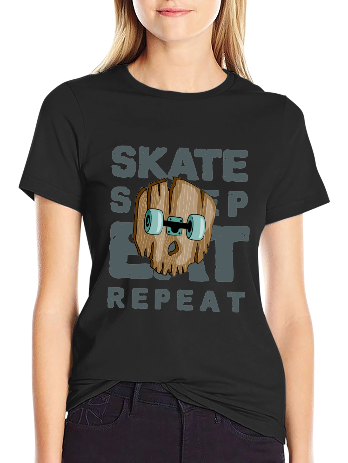 Skate Sleep Eat Repeat Graphic T-Shirt