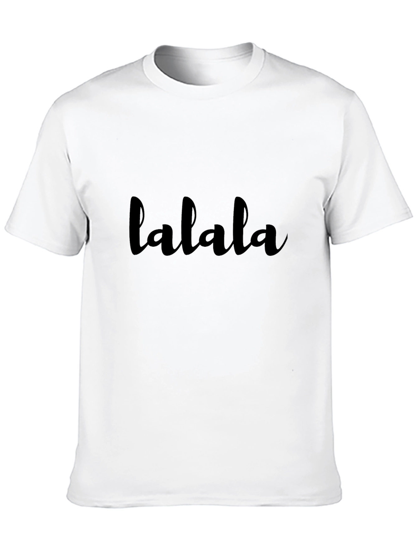 lalala Black Graphic Tee - Casual Comfort