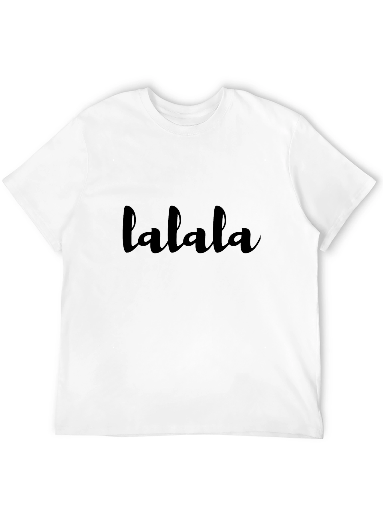lalala Black Graphic Tee - Casual Comfort