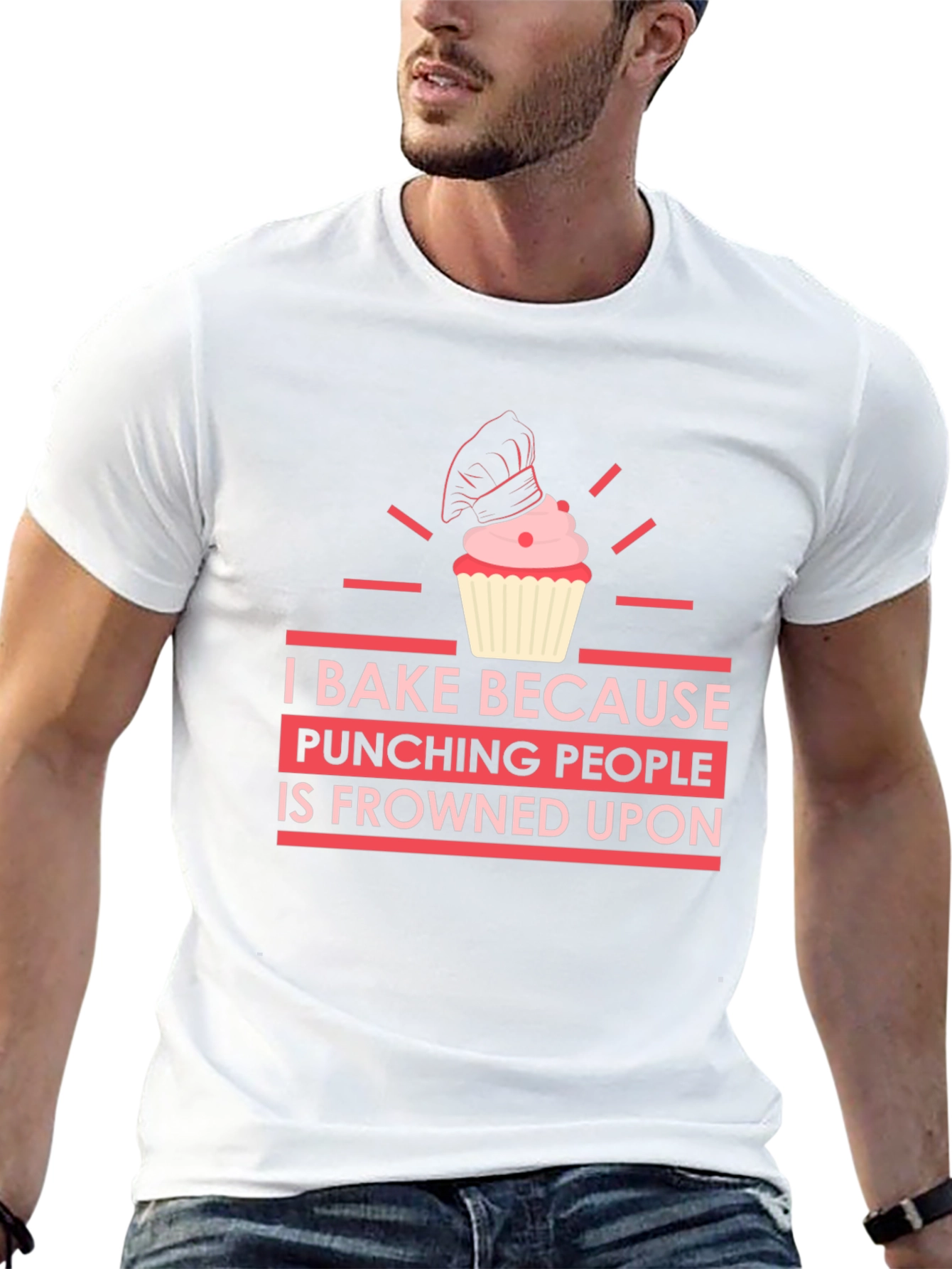 I Bake Because Punching People is Frowned Upon T-Shirt