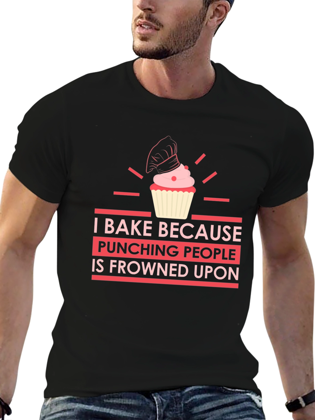 I Bake Because Punching People is Frowned Upon T-Shirt