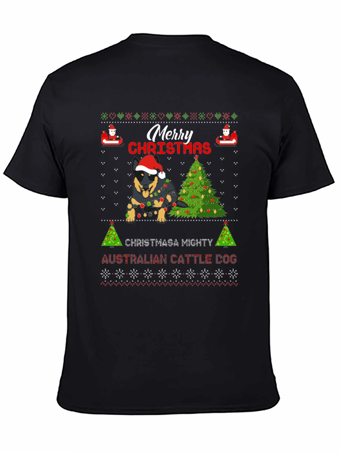 Christmas Australian Cattle Dog Ugly Sweater T-Shirt