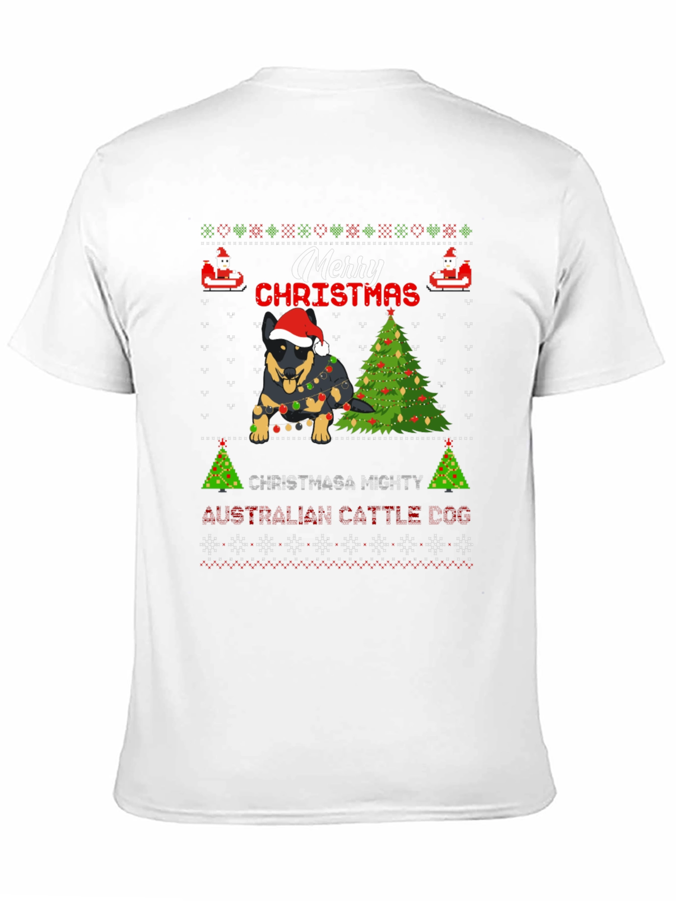 Christmas Australian Cattle Dog Ugly Sweater T-Shirt
