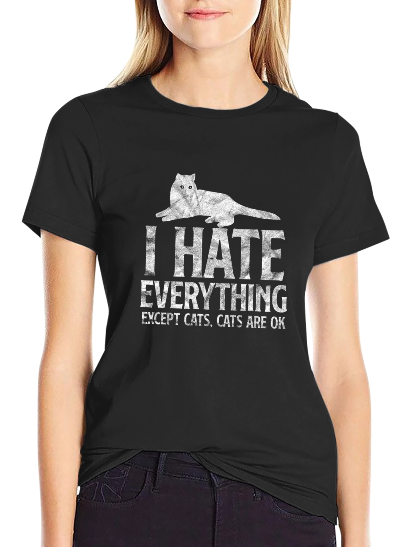 I Hate Everything Except Cats Graphic Tee
