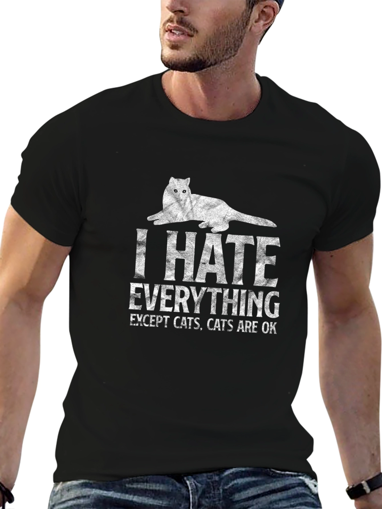 I Hate Everything Except Cats Graphic Tee